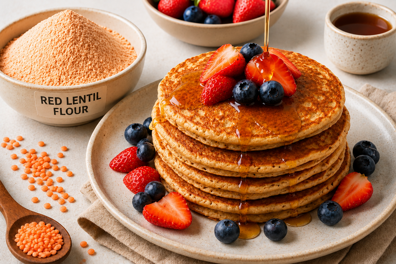 Gluten-Free Pancake Recipe Using Pride of India Red Lentil Flour