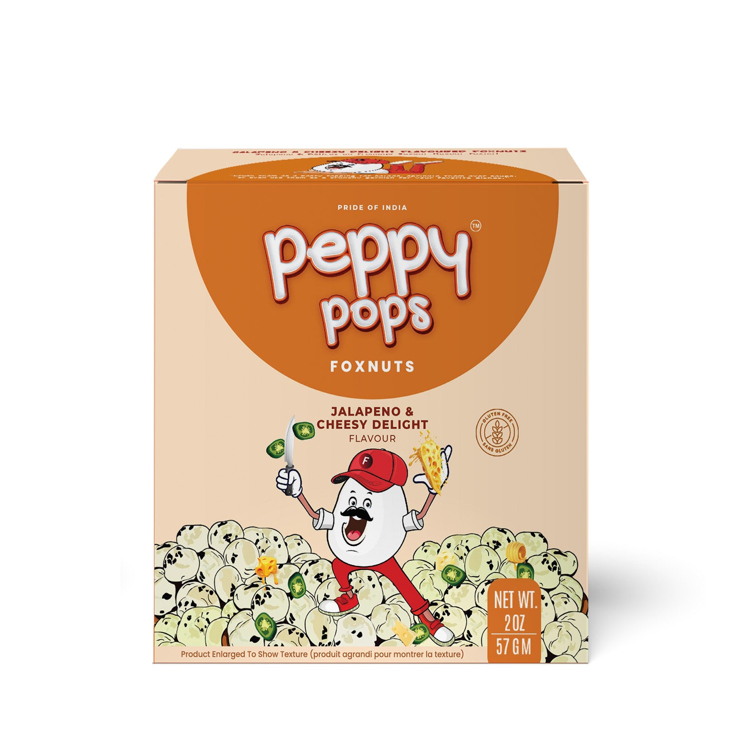 PEPPY POPS JALAPENO CHEESY ROASTED FOXNUTS - Pride Of India