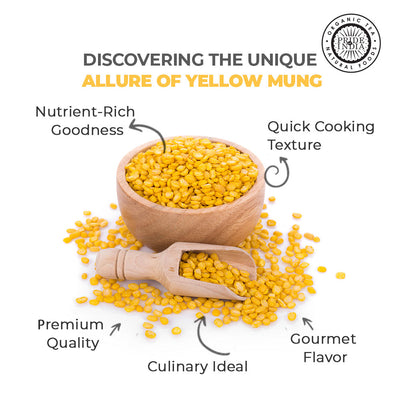 Indian Split Yellow Mung Lentils - Protein & Fiber Rich Moong Dal Jar - Pride Of India