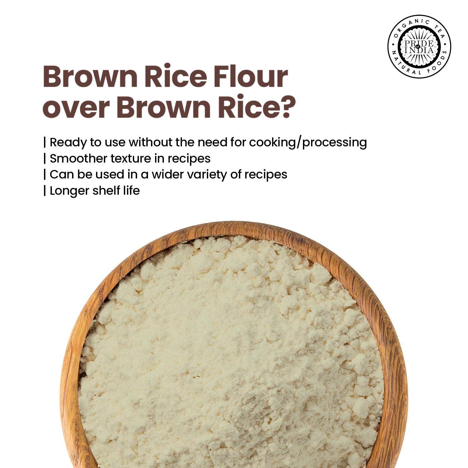 Brown Rice Flour - Pride Of India