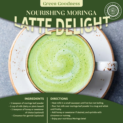 Premium Grade Pure & Raw Sun-dried Moringa Leaf Ground, (3.53oz - 100gm) - Pride Of India