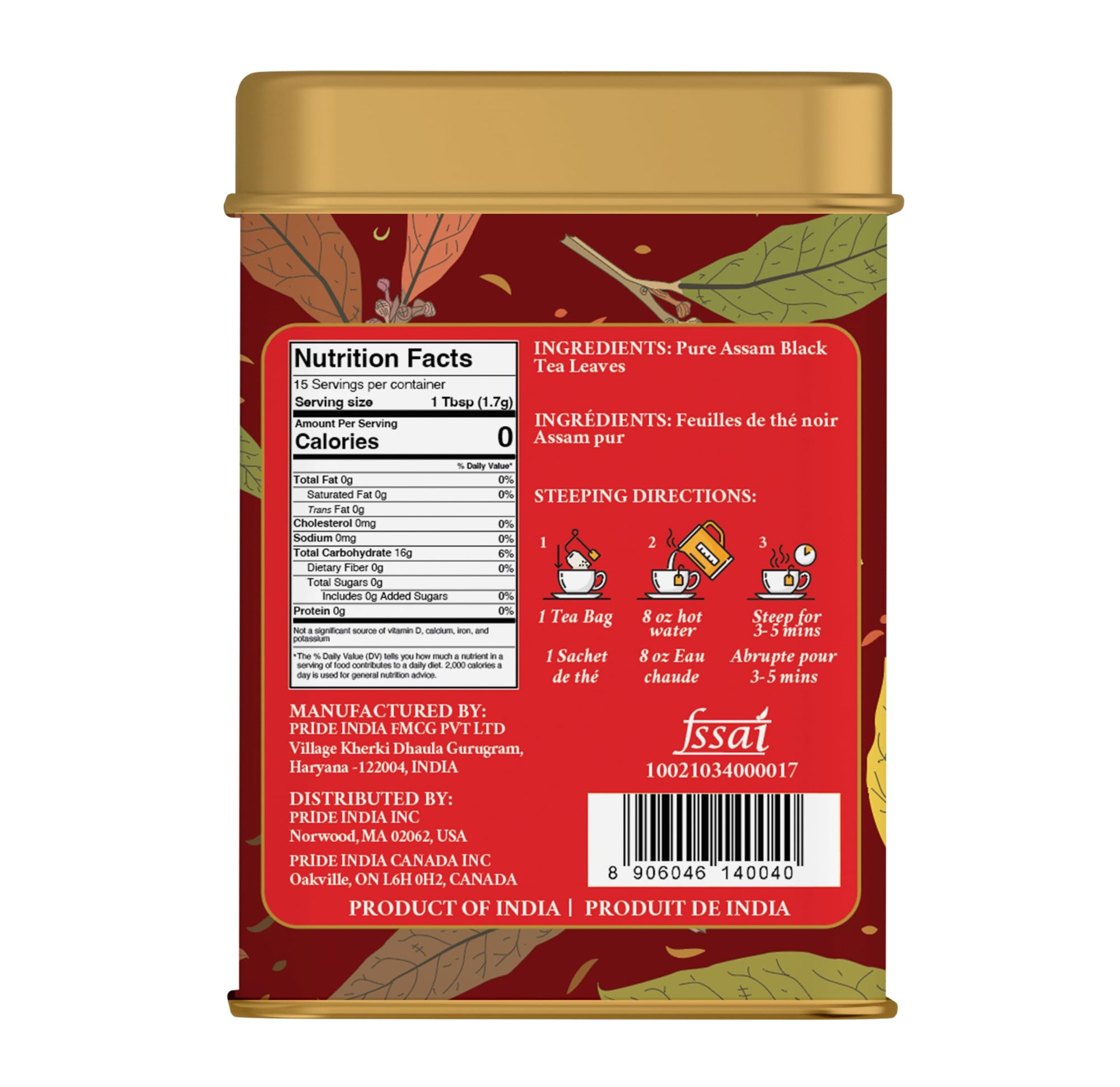 Assamese Gold - Breakfast Black Tea Bags - Pride Of India