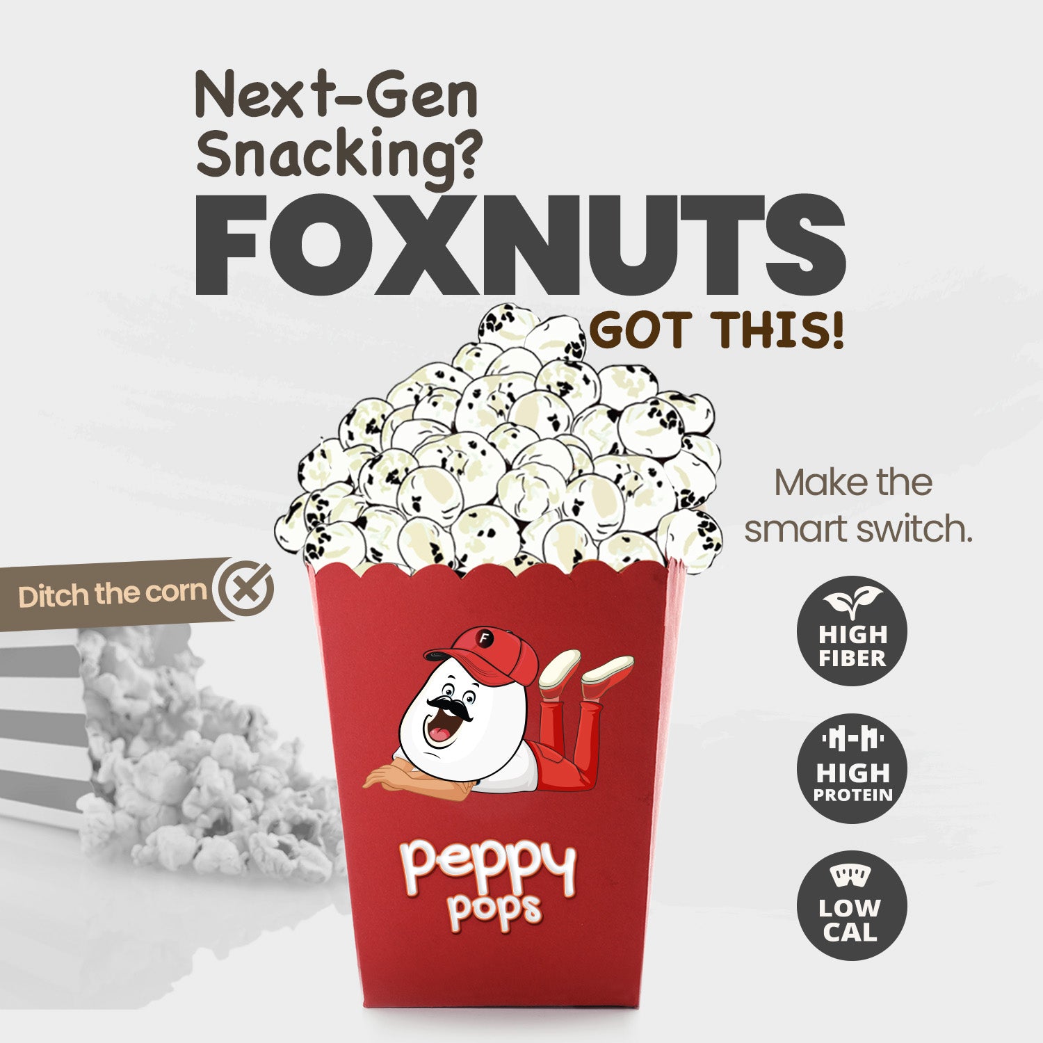 PEPPY POPS MAGICAL MASALA ROASTED FOXNUTS - Pride Of India