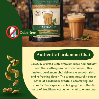 CHAIMATI Dairy-Free Instant Cardamom Chai Latte Premix - 2 lb