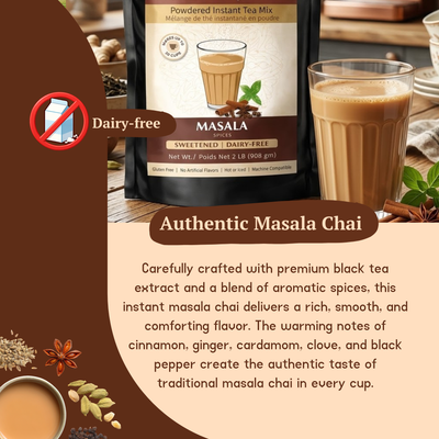 CHAIMATI Dairy-Free Instant Masala Chai Latte Premix - 2 lb