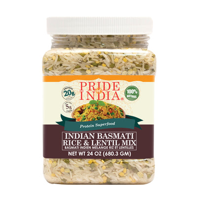 Indian White Basmati Rice & Lentil Kitchari Mix - Protein Superfood Jar - Pride Of India