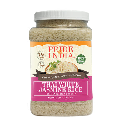 Thai White Jasmine Rice - Hom Mali Fragrant Long Grain Jar - Pride Of India