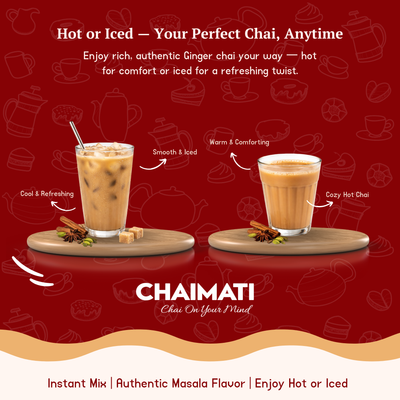 CHAIMATI Sweetened Instant Ginger Chai Latte Premix - 2 lb