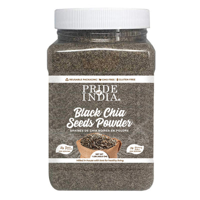 Cold Milled Raw Chia Ground - Omega-3 & Fiber Superfood Jar - Pride Of India