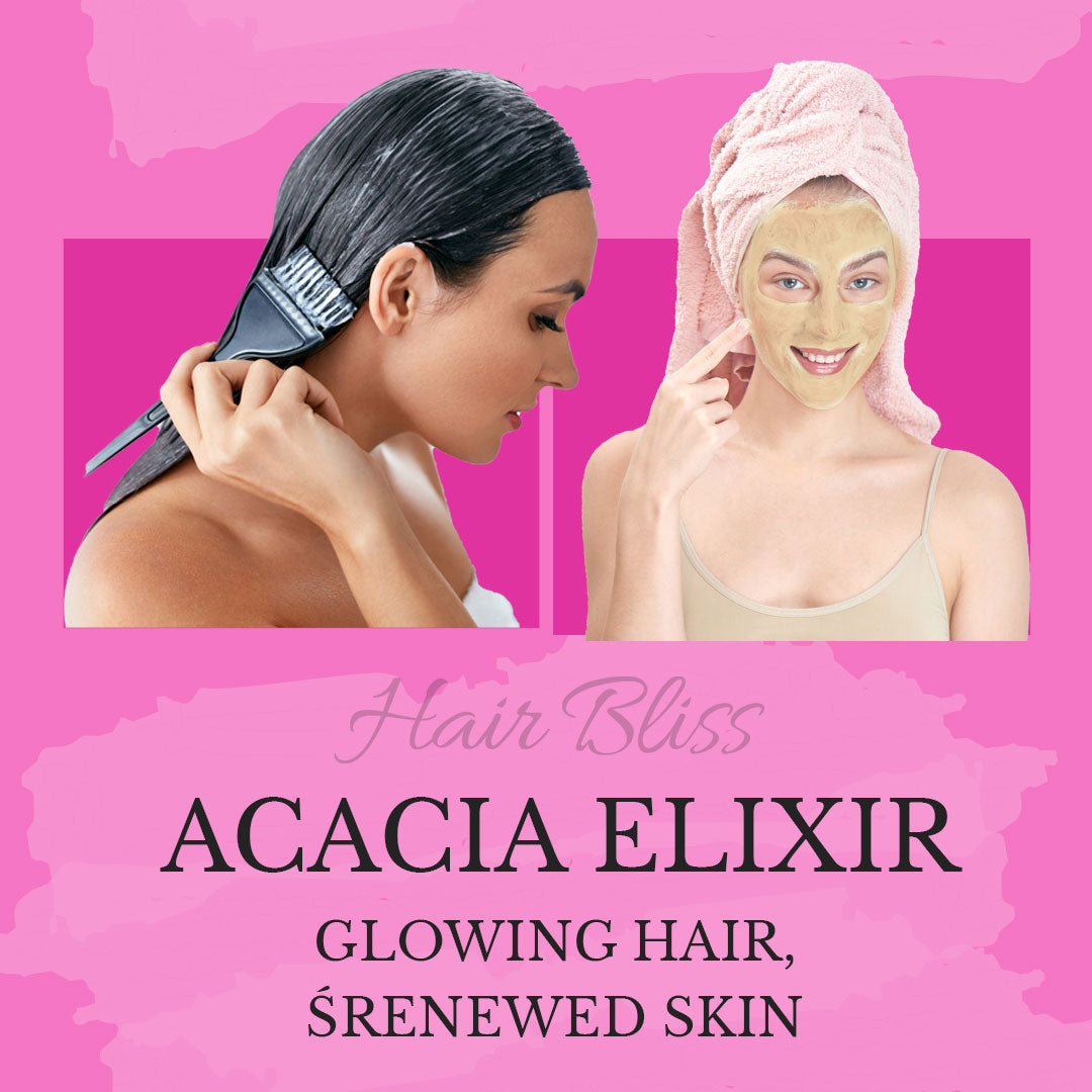 Hair Bliss- Natural Shikakai Acacia Herbal Hair & Skin Conditioning Powder- 12 Individual Sachets (10 gm each)- Reusable Brush & Tray Included - Pride Of India