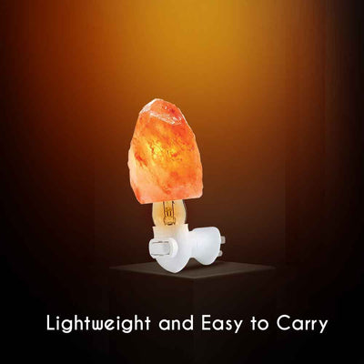 Pride of India Crystal Salt Night Lamp - Made w/ Naturally Occurring Himalayan Pink Salt– Home Decor – Handcrafted – Elevates Mood/ Brightens Space – Better Air Quality - Pride Of India
