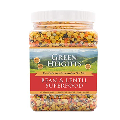 Bean & Lentil Superfood Mix - 1.5 lbs Jar (15+ Servings) by Green Heights - Pride Of India