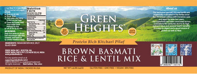 Brown Rice & Black Bean Superfood Mix - 1.5 lbs Jar (15+ Servings) by Green Heights - Pride Of India