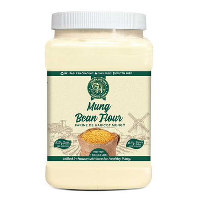 Mung Bean Flour - 2.2 Pound / 1 KG Jar by Green Heights - Pride Of India
