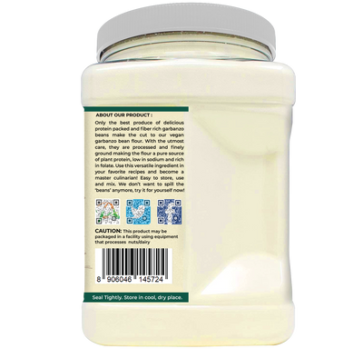 Garbanzo Bean Flour by Green Heights, 2.2 Pound Jar (1 KG) by Green Heights - Pride Of India