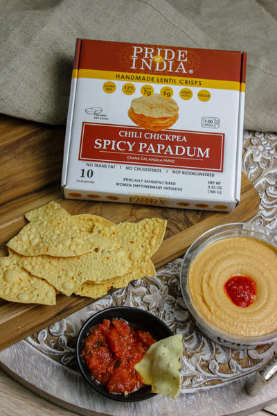 Spicy Chickpea Masala Papadum Lentil Crisp - Pride Of India