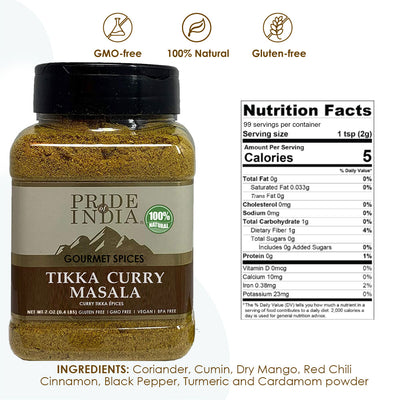 Gourmet Indian Tikka Curry Masala Seasoning Spice - Pride Of India