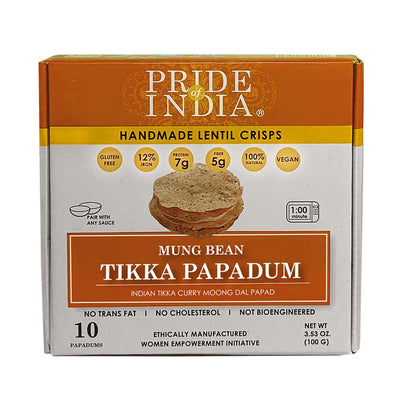 Tikka Curry Mung Bean Papadum Lentil Crisp - Pride Of India