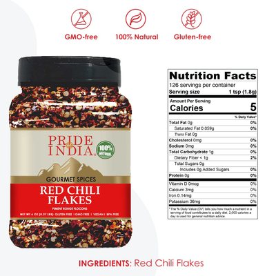 Gourmet Red Chili Flakes Hot - Pride Of India